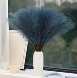 12pcs Pampas Grass - 21.6 Inch Faux Pampas Grass Decor, 12 Pieces Blue Pampas Grass