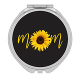 Gift Compact Mirror : Sunflower Mom Flower Floral Yellow Decor For Her Feminine Sunflower