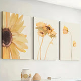 3pcs simple sunflower flower watercolor Paint Wall Art Canvas Unframed/Framed Sunflower