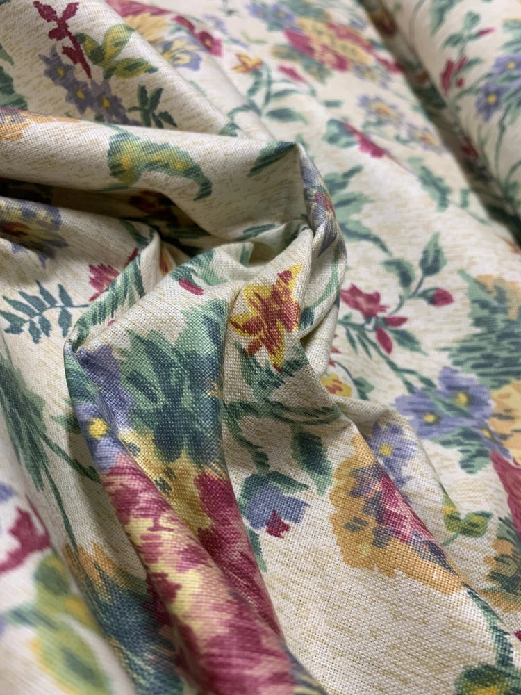 FLORAL PRINT COTTON (SOFT FURNISHING FABRIC) By WILSON : #BFP1 Flowering Plants