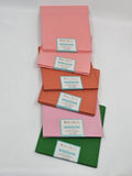 Lot 6 Solid Colors Fat Quarter Fabric Apple Blossom Pumpkin Carnation Green Pink Carnation