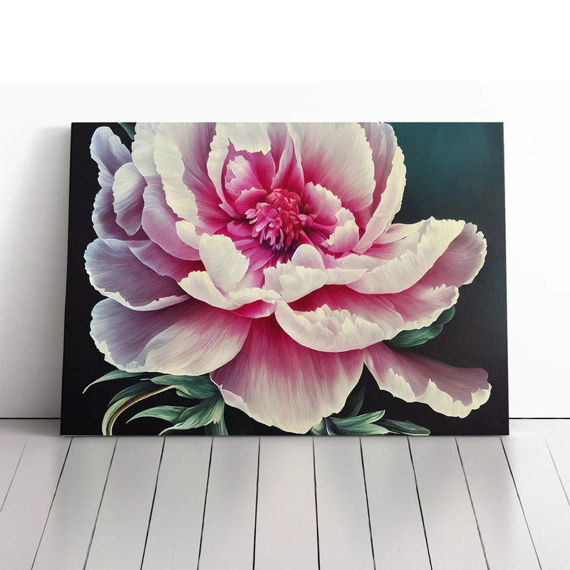 Dazzling Peony Flower Canvas Wall Art Print Framed Picture Decor Living Room Peony
