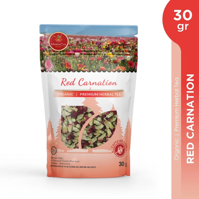 Red Carnation Dried Flower Tea 30g | Organic Loose Botanical Carnation
