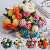 1/2/4Bundles Artificial Hydrangea Fake Flowers Real Touch Bridal Bouquet Flowers Hydrangea