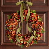 Thanksgiving Wreath Fall Hydrangea Home Decoration Flower Door Garland Wreath Hydrangea