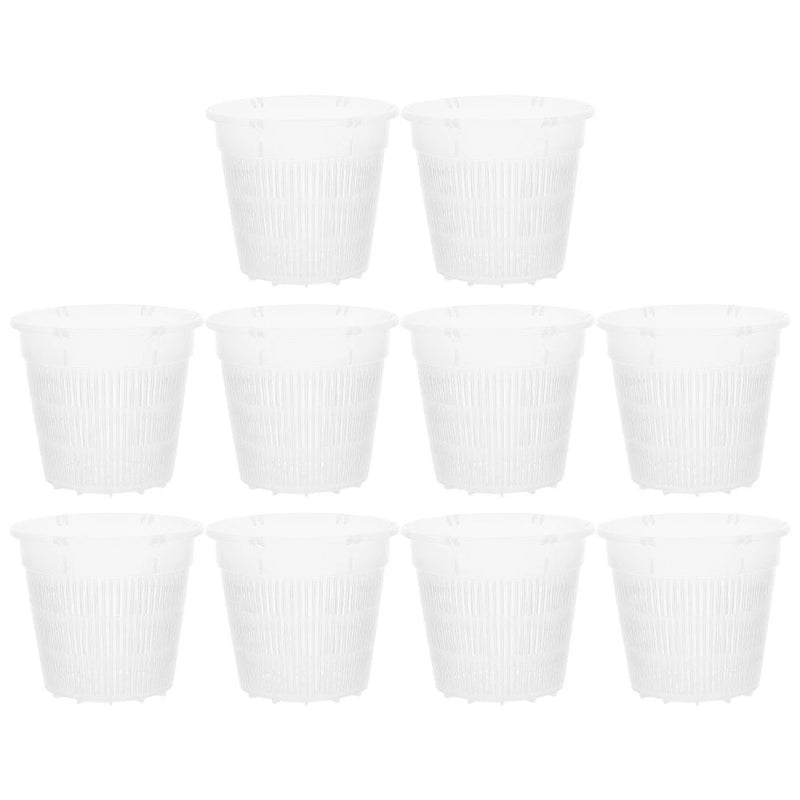 10 Pcs Garden Nursery Pots Plants Planter Starter Flower Plastic Orchid Garden Plants