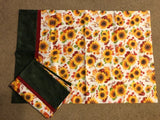 2 Handmade Standard Pillowcases Sunflowers with Red Flowers 30 x 21 inches New Sunflower