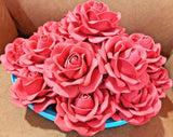 10x8cm Artificial Rose Silk Floral Valentines Wedding Wedding Fake Bouquet rosis Bouquet