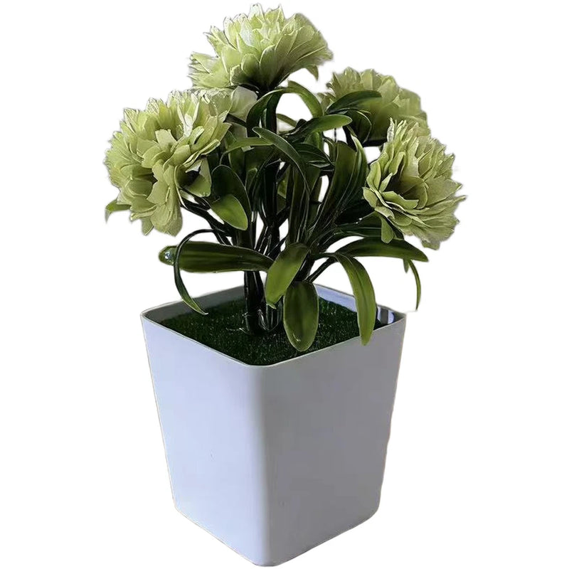 Elegant Fake Flower Display for Home Office Study Tabletop Indoor Decoration Green Plant