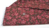 MARCUS quilt-craft fabric VINTAGE FLORAL wine 2 yds (r-521166) Dressmaker Flowering Plants