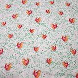 Love Grows Here BTY Quilting Treasure Birds Leaves on White Flowering Plants
