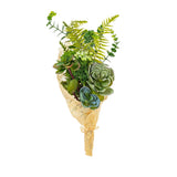 Vickerman 21" Contemporary Plastic Artificial Succulent Bouquet in Green Green Plant