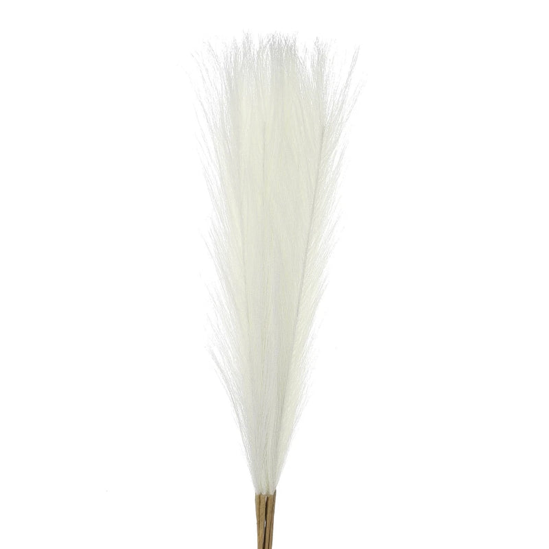 12Pcs Faux Pampas Grass,21" Fake Pampas for Wedding Decoration,Cream Pampas Grass