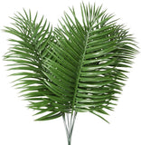 HANDIC 12pcs Artificial Palm Leaves Tropical Plant Outdoor UV Resistant Faux ... Green Plant