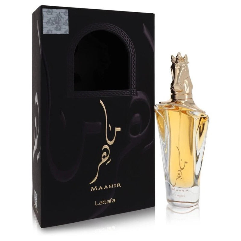 Lattafa Maahir by Lattafa Eau De Parfum Spray (Unisex) 3.4 oz (Women) EDP