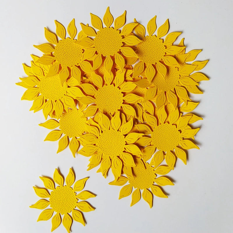 X 100 Sunflower Die Cuts | Sunflower Card Toppers | Sunflower Card Front Cuts Sunflower