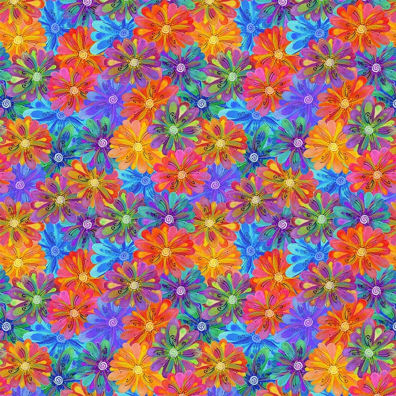 LAUREL BURCH Oceania  Y4701 55M Multi Floral Clothworks BTHY Flowering Plants