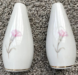 Royal Court Carnation Salt And Pepper Shakers Japan Fine China Flowers Gold Trim Carnation