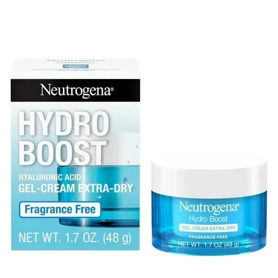 Neutrogena Hydro Boost Gel-Cream, Extra Dry, Fragrance Free-1.7fl. oz New in Box Bouquet