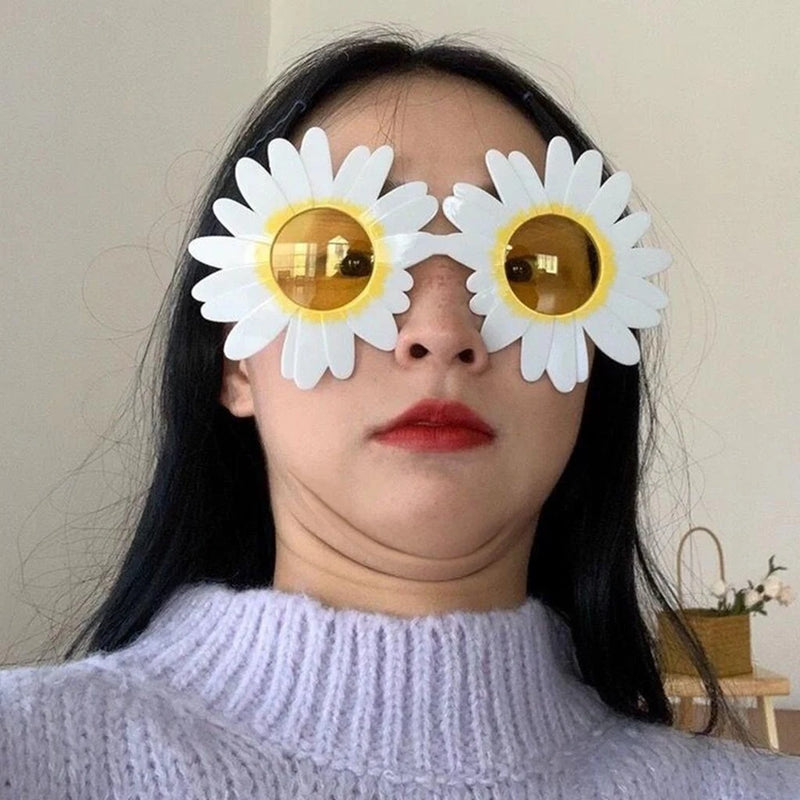 Kids girl and boy Vintage Flower Round Sunglasses, Colorful Sunflower