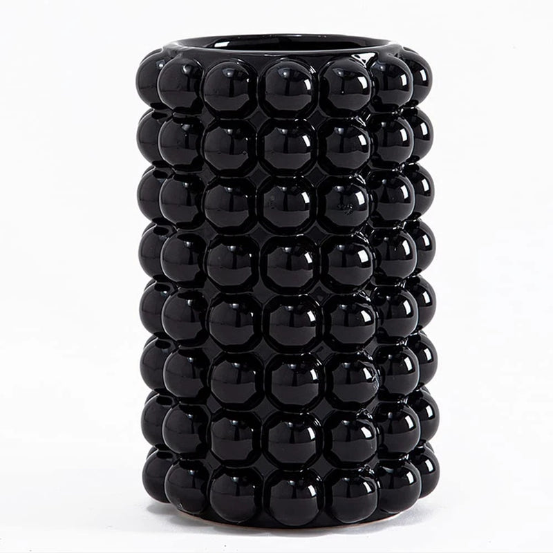 Anding Black Ceramic Vase for Home Decor - Pampas Grass or Boho Style - Moder... Pampas Grass