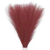 17.7in Pampas Grass Decor 30pcs Faux Bulk Fluffy Dried Pampas Grass Dark Red Pampas Grass