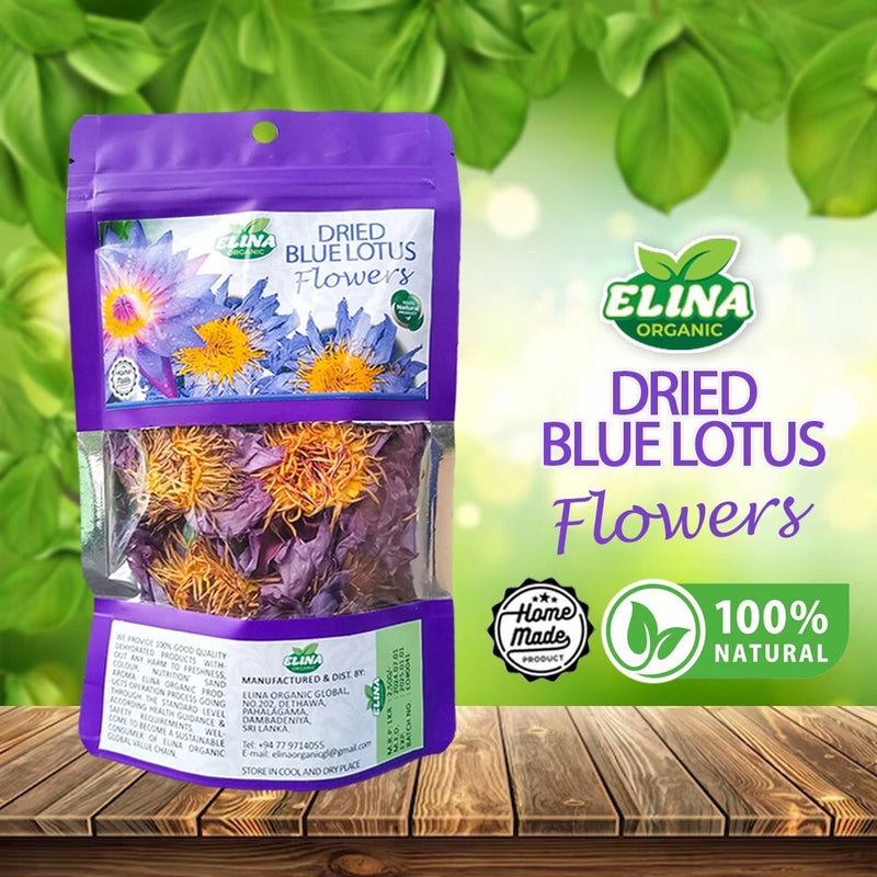 Dried Blue Lotus whole Flower Nymphaea Caerulea Organic Tea/Smoke (1 oz) 28g Lily