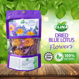 Dried Blue Lotus whole Flower Nymphaea Caerulea Organic Tea/Smoke (1 oz) 28g Lily