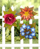 Spring  Lilly 3D Flower Wall Sculptures Hydrangea Metal Floral Garden Decor Hydrangea