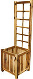 Acacia Wood Trellis Planter - Easy Assembly Raised Garden Bed for Climbers Garden Plants