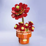 Plant Building Brick Kit - Potted Flower by Wizardi F07N11-24-11(113) Flowering Plants
