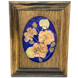 Vtg Handmade Dried Flower Pressed Flower Art Wall Hanging Reclaimed Wood Dried Flower