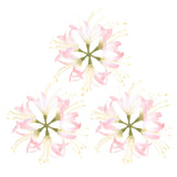 Artificial Flower Heads (7 Inch, Pink) 3 PCS - Spider Lily Silk Flowers Lily