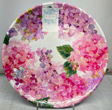 4 pcs set Floral Pink Dinner Plate Hydrangea Flowers  11" Shabby Chic New Hydrangea