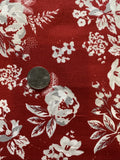 Cotton Quilt Fabric Riley Blake Heirloom Reds 1 Yd Floral With Gray Flowering Plants