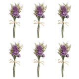 6 Pcs Mini Forget-me-not Dried Flower Bouquet Baby's Breath Boho Rose Red Dried Flower