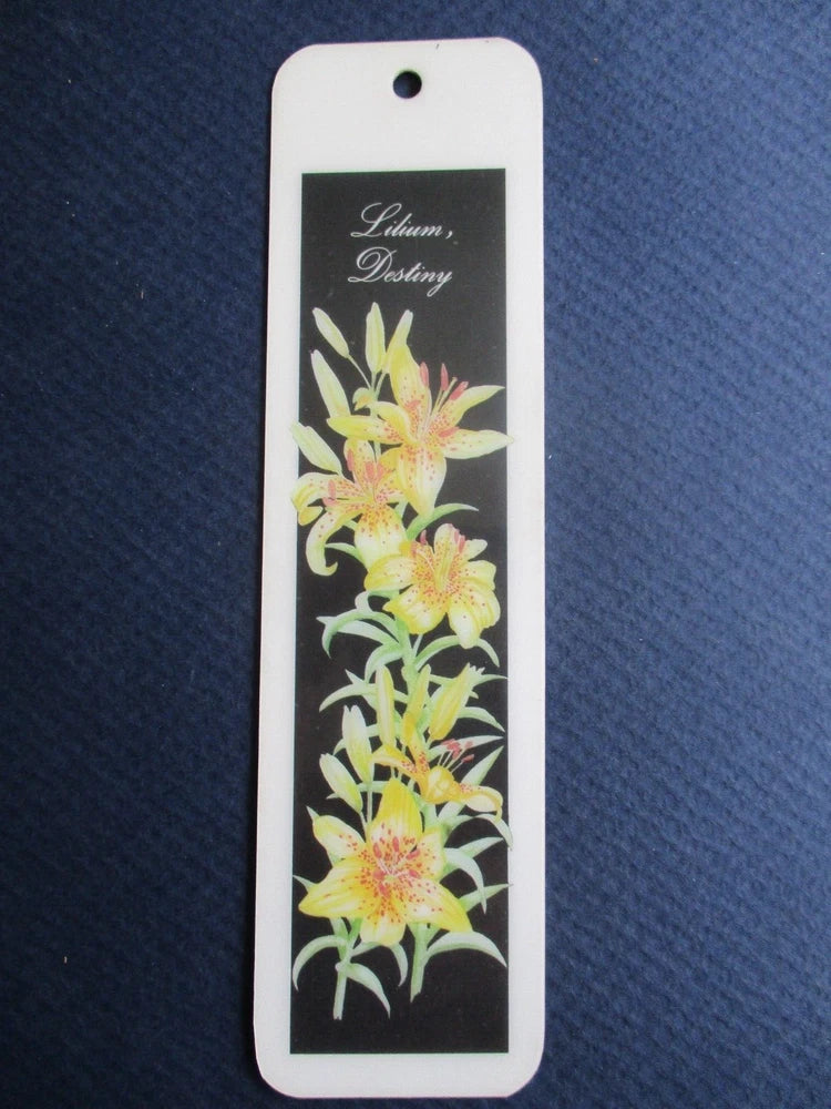 Flower BOOKMARK Lily Lilium Destiny Raised in Oregon USA Yellow Flowers Lily