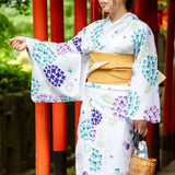 Flower Miffy Yukata Hydrangea Summer Kimono Japan New Hydrangea