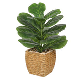 Fake Plants Potted Fiddle Leaf Fig Artificial Plants Indoor Realistic Greener... Green Plant