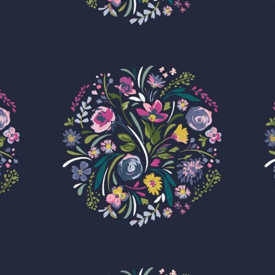 Moon Glow Reflect - Trouvaille - Art Gallery 100% Cotton Fabric Flowering Plants