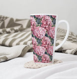 Pink Hydrangeas Garden Coffee Latte Mug 17 Oz Ceramic Floral Cup by Mugzan Hydrangea