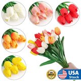 5/10pack Artificial Fake Tulip Flowers Real Touch Pop Wedding Floral Home Decor Flowering Plants