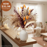 Boho Fall Dried Flower Bouquet Pampas Grass Autumn Floral Arrangement Home Decor Dried Flower