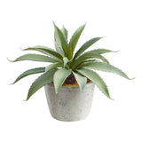Nearly Natural 9" Aloe Succulent Artificial Plant in Green Green Plant