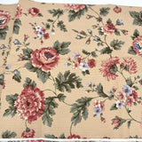 Shabby-Romantic Vtg. Fabric Traditions Cotton Chintz Fabric-45 Inch X 1 Yard BTY Flowering Plants