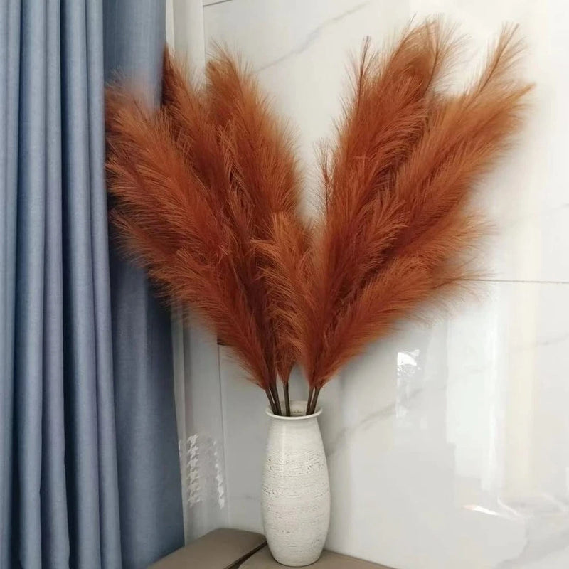 Premium Faux Pampas Grass Decor Tall & Fluffy, No Assembly Needed Long Pampas... Pampas Grass