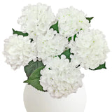 6PCS White Hydrangea Artificial Flowers, Bulk Silk Fake Flower with Stems, Fa... Hydrangea
