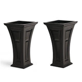 FCMP Outdoor Heritage Self Watering Outdoor Garden Patio Planter Pot, 2 Pack Garden Plants