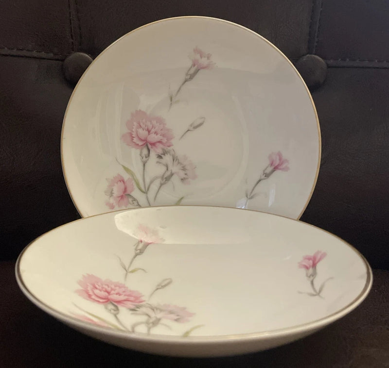 Set of 2 Royal Court Carnation Fruit Bowls 5 1/2Ó Japan Carnation