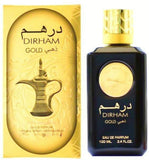 Ard Al Zaafaran Dirham Gold Eau De Parfum Spray for Unisex, 3.4 Fl Oz (100 ml) EDP